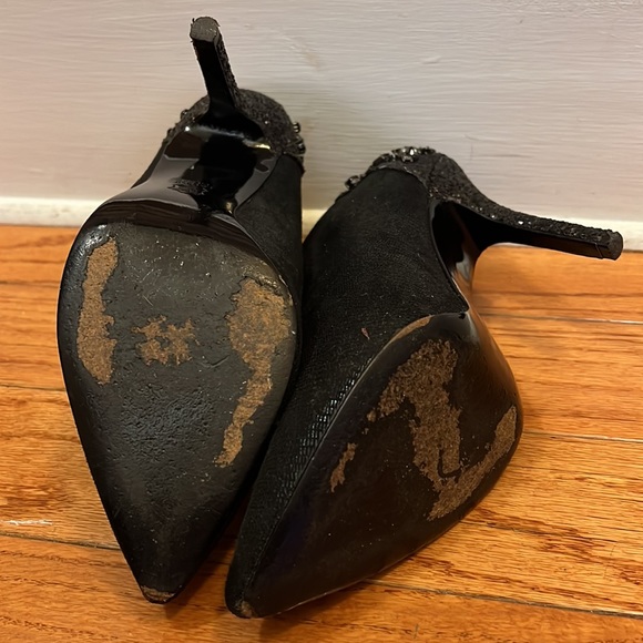 Pointy Black High Heels by Nina - Picture 4 of 7